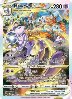 Mewtwo VSTAR - GG44/GG70 - Pokemon Crown Zenith Galarian Gallery Ultra Card NM - Image 1
