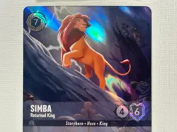 Disney Lorcana TCG Simba Returned King Enchanted 215/204 The First Chapter Holo - Image 3