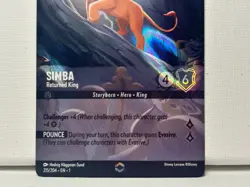 Disney Lorcana TCG Simba Returned King Enchanted 215/204 The First Chapter Holo - Image 4
