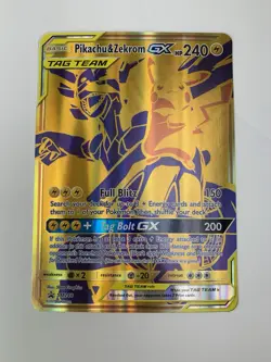 Pikachu & Zekrom GX SM248 Large card jumbo Promo Pokemon Card Holo Free Ship A12 - Image 1