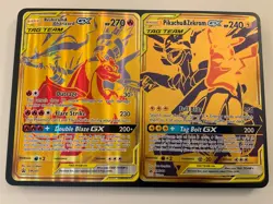 Reshiram & Charizard GX SM247 + Pikachu&Zekrom GX SM248 Lot Jumbo Cards Holo NM - Image 1