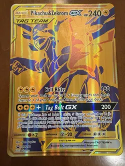 Pokemon Tag Team Reshiram Charizard SM247 & Pikachu Zekrom SM248 GX Jumbo Cards - Image 2