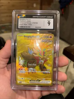 POKEMON GOUGING FIRE EX *HYPER RARE* 214/162 Sv05: Temporal Forces Holo CGC 9 - Image 1