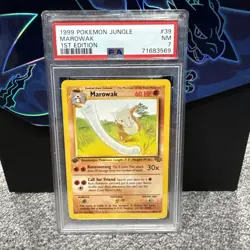 Pokemon - Jungle Marowak 1999 39 1st Edition PSA 7 - Image 1