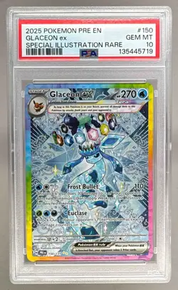 5719 Glaceon ex 2025 Pokemon SV Prismatic Evolutions - PRE EN #150 SIR PSA 10 - Image 1