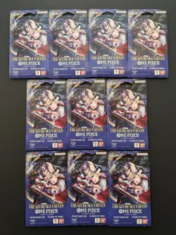 Lot Of 10 One Piece TCG The Azure Sea's Seven Sleeved Booster OP-14 EB04 English - Image 1