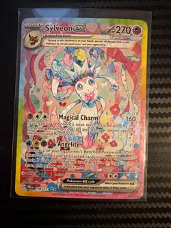 Sylveon EX Prismatic Evolutions Holo Card 156/131 SV Special Illustration Rare - Image 4