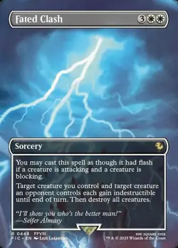 1 x Fated Clash - Foil - Borderless - Commander: Final Fantasy - NM-Mint - MTG - Image 1