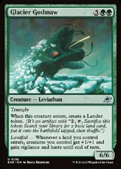 Glacier Godmaw Light Play, English Magic the Gathering MTG Edge of Eternities - Image 1