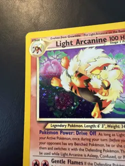 Light Arcanine 12/105 Neo Destiny Holo MP Pokemon TCG Vintage WOTC - Image 2