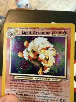 Light Arcanine 12/105 Neo Destiny Holo MP Pokemon TCG Vintage WOTC - Image 5