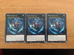 Yugioh x3 Nine-Lives Cat MP21-EN035 Common 1st Edition - Image 1