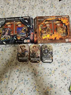 One Piece Tin Pack Set Vol.2 All Three Tins!! and illustration 5 and 6 - Image 1