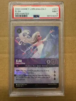 Disney Lorcana Elsa Spirit of Winter First Chapter Enchanted #207 PSA 9 - Image 1