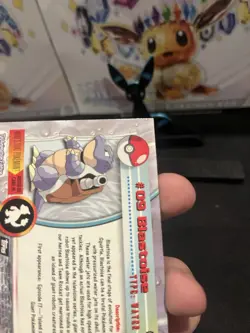 1998 Topps Chrome Holo Pokemon TV Series 1 Blastoise #9 - Image 4