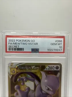 Mewtwo VSTAR (Secret) PSA 10 - MINT 086/078 Pokemon GO Holo - Image 3