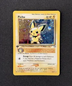 Pokemon TCG Neo Genesis Pichu Holo Rare 1st Edition 12/111 SWIRL, Gradeable! - Image 2