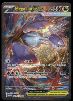 Pokemon Cards Mega Latias ex 181/132 Mega Evolution Special Illustration Rare NM - Image 1