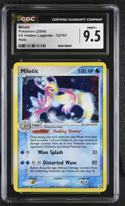 CGC 9.5 MINT+ Milotic 2004 EX Hidden Legends 12/101 Holo Pokemon Card - Image 1