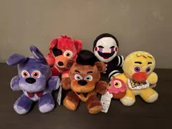 Complete Set 5 FNAF Five Nights at Freddy’s 8” Plush GLOWs 2025 Jazwares Wave 1 - Image 1