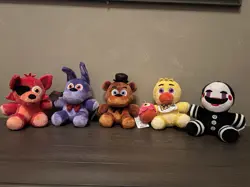 Complete Set 5 FNAF Five Nights at Freddy’s 8” Plush GLOWs 2025 Jazwares Wave 1 - Image 2