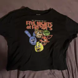 Five Nights At Freddy’s Graphic T-Shirt XL Black - Image 1