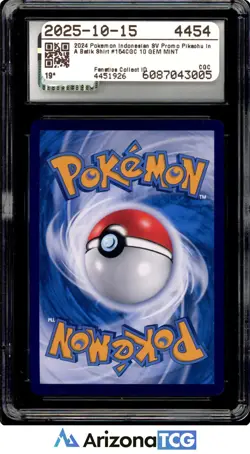 2024 Pikachu In A Batik Shirt 154/SV-P Promo Indonesian Journey GEM MINT CGC 10 - Image 2