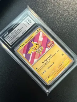 Pokemon Pikachu In Batik Shirt Indonesian Promo 190/SV-P CGC 10 GEM MINT - Image 3