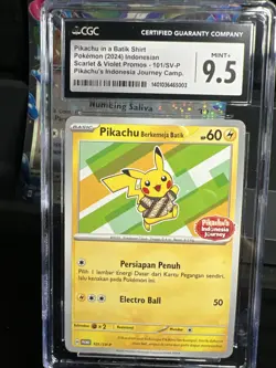 Pokemon Card Pikachu in a Batik Shirt 101/SV-P Indonesia's Journey Promo CGC 9.5 - Image 1