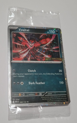 Pokemon Card Yveltal 088/132 Stamped Promo Holo Rare Mega Evolution SEALED - Image 1