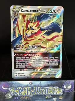 Pokemon Card Zamazenta VSTAR 099/159 Crown Zenith Half Art Ultra Rare Near Mint - Image 1