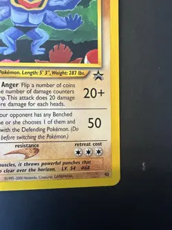 Machamp 43/53 WoTC Black Star Promo English Pokemon Card Lightly Played - Image 5