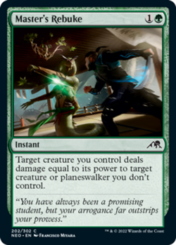 Master's Rebuke Light Play, English Magic the Gathering MTG Kamigawa: Neon Dynas - Image 1