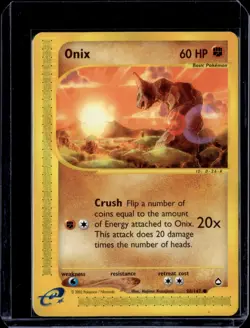 Onix 98/147 2002 Aquapolis Vintage WOTC 2002 (LP) / Pokemon TCG - Image 1