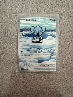 Pokemon TCG Cubchoo Illustration Rare Black Bolt 109/086 NM - Image 1