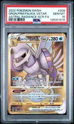 POKEMON ASTRAL RADIANCE #208 ORGN.FRM.PALKIA VSTAR PSA 10 - Image 1