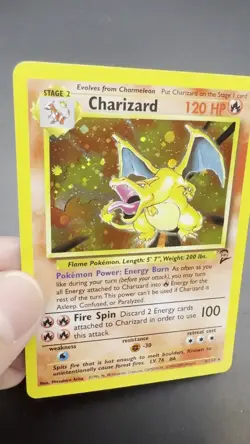 Pokemon TCG: Charizard Holofoil Base Set 2 - 4/130 - SWIRL - Image 2