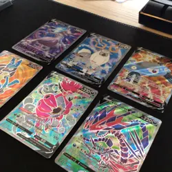 Pokemon Lot of V's Mewtwo, Magnezone, Wyrdeer, Eternatus, Lucario, Hoopa - Image 1