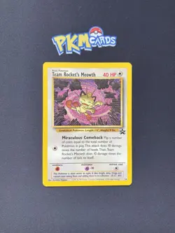 Pokemon TCG Team Rocket's Meowth 18 Black Star Promo LP. - Image 1