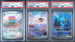 Pokemon TCG: S&V 151 Charizard Venusaur Blastoise EX SIR Full Art Holo PSA 9 Lot - Image 1