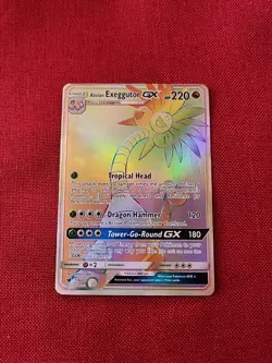 Alolan Exeggutor GX 118/111 Pokemon Crimson Invasion Secret Rare Rainbow Holo - Image 1
