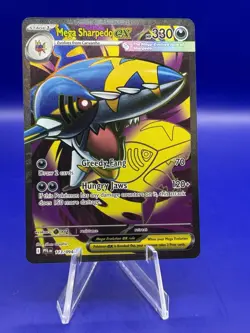 Pokemon TCG Mega Sharpedo EX 113/094 Full Art Ultra Rare Phantasmal Flames - Image 1
