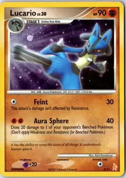 Pokemon: DP Trnr Kit: Manaphy & Lucario Lucario LV 30 #3/11 - Holo - MP Cmn .VO5 - Image 1