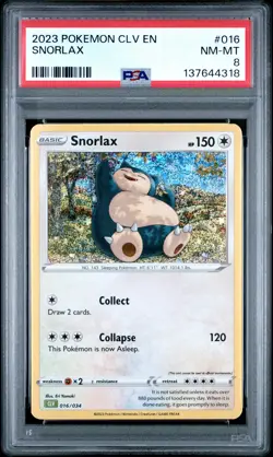 2023 POKEMON VENUSAUR & LUGIA EX DECK #016 SNORLAX PSA 8 - Image 1