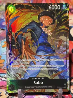SABO - One Piece PRB02-014 - AA Alt Art Super Rare SR - Premium Booster Vol. 2 - Image 3