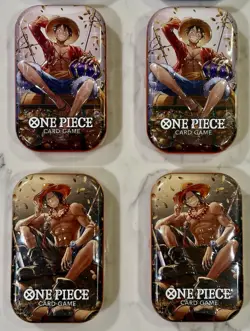 One Piece Tin Pack Set Vol 2 X6 TWO FULL 3X SETS TS-02 OP-13] Sealed Bandai - Image 2