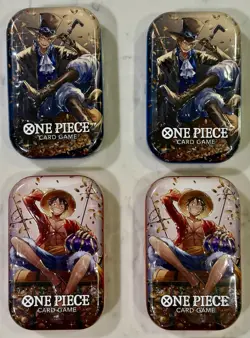 One Piece Tin Pack Set Vol 2 X6 TWO FULL 3X SETS TS-02 OP-13] Sealed Bandai - Image 3