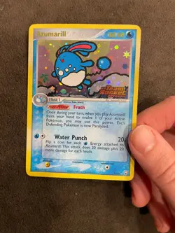 Azumarill 1/109 ex Team Rocket Returns Reverse Holo Stamped Pokemon LP - Image 3