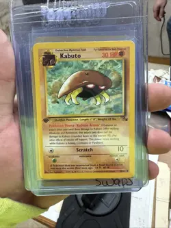 Kabuto 1st Edition Fossil Set Pokemon WOTC TCG Card #50/62 NM/MINT - Image 1