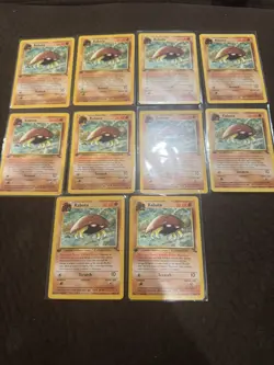 10x Kabuto 1st Edition Fossil Set Pokemon WOTC TCG Common Card #50/62 - Image 1